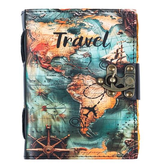 Leather Journal Diary for Women Men Travel Diary Notebook for Writing Deckle Edge Paper,200 Pages