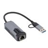 5G Ethernet Adapter Support for Windows 10 11 System High Speed Transfer USB and Type C to RJ45 Network Adapter