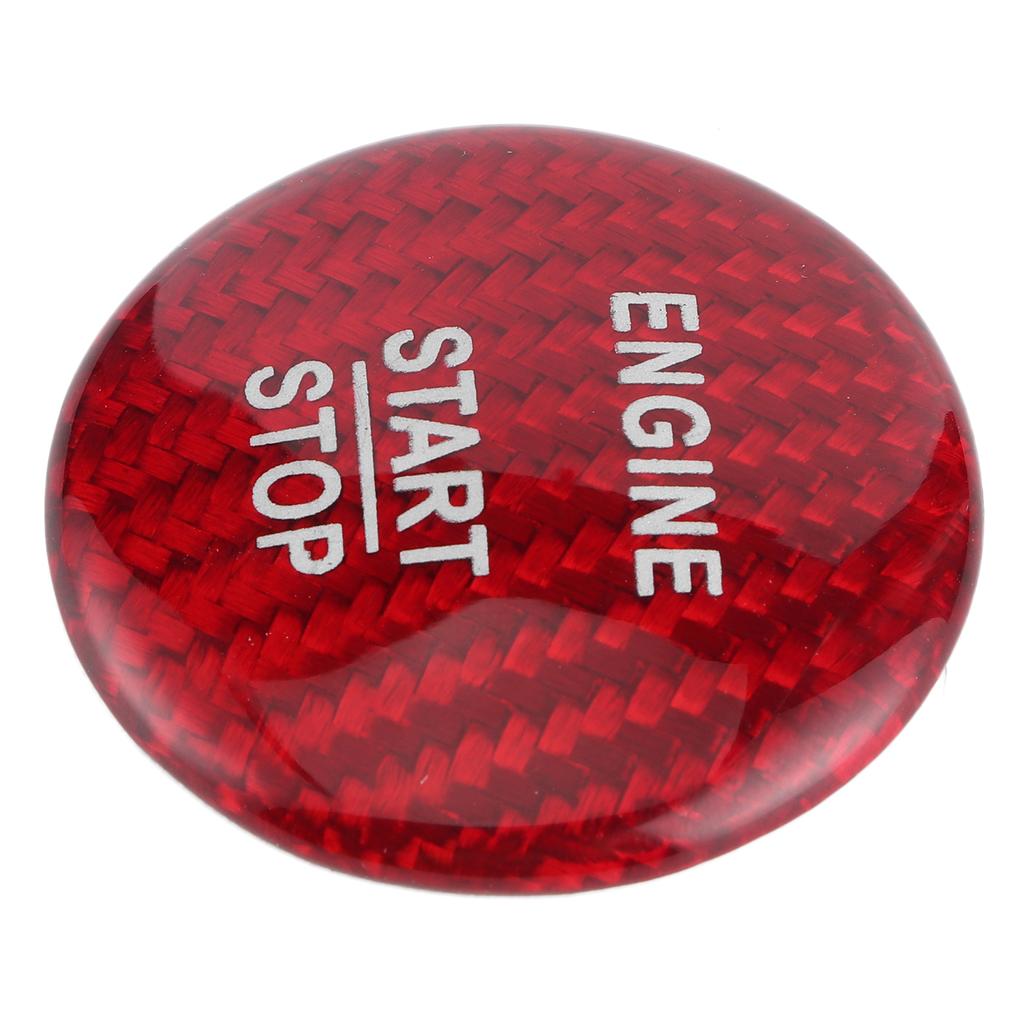 Kryt tlačítka start/stop motoru z uhlíkových vláken pro Mercedes B C E S CLA CLS třídyČervený