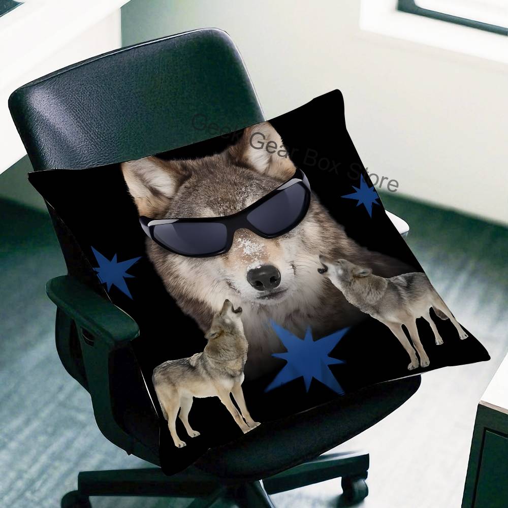 Alpha Sigma Wolf Cool Kissenbezug für Sofa-Dekor Auto Büro Zimmer Druck Kissenhülle Dekorationen und Schutz