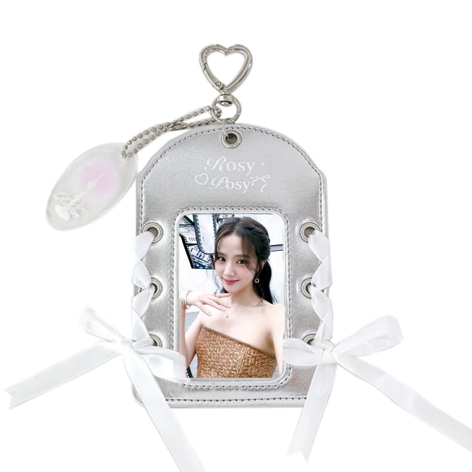 

Photo ID Pendant Fujifilm Fujifilm instax mini Cheki Stylish and Cute Photo Ribbon [DIFORENTE] 3-inch Keychain, Album, Album, Storage, Silver, (A)