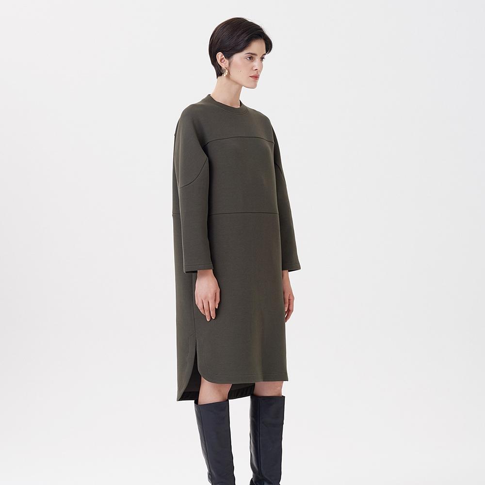Pin Black Turtle Knit One-Piece Khaki