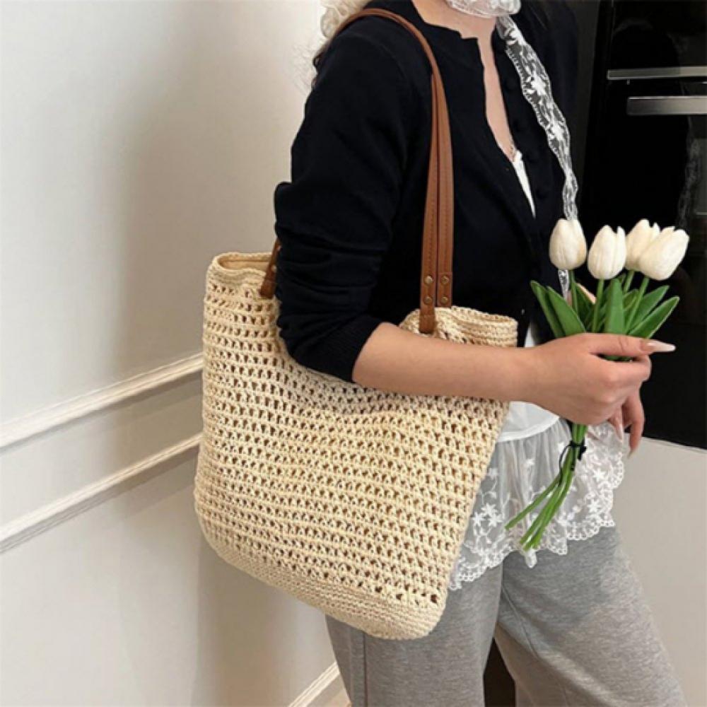 New Arrivals Open Run Women Summer Travel Net Rope Bobosang Shoulder Bag
