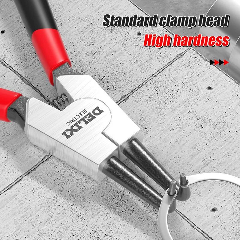 Snap Ring Pliers Circlip Pliers Internal External Ring Remover Installation Tool Pointed Mouth External Curved Expansion Pliers