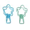 100 Pcs  Clips Hollow Cute Flower Shape Sturdy Metal Small  Clips for Office Documents A
