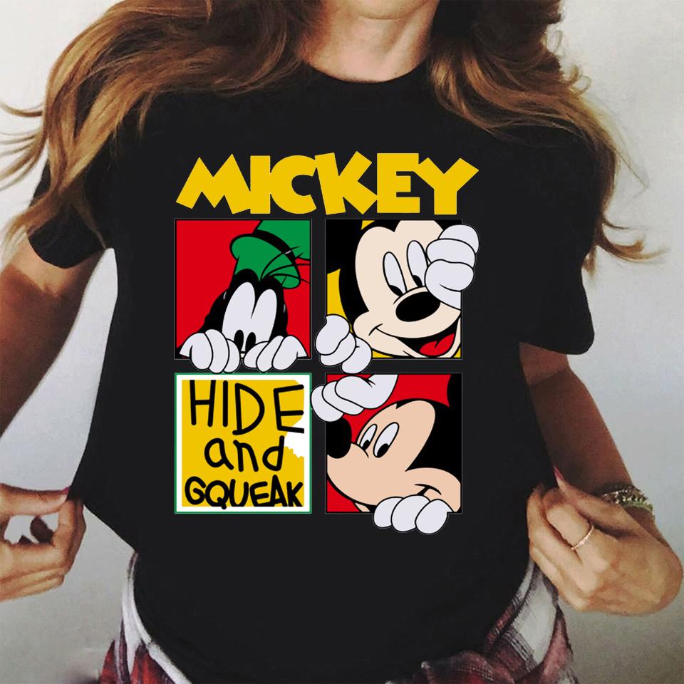 2025 Disney Mickey Mouse Cute Harajuku Ullzang Fashion Top Family Parent-Child Top 100% Pure Cotton Printed Leisure T-shirt