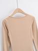 YPFF New Autumn Women's Slim Fit High Slit Long Sleeve Dress - Elegant, Sexy Solid Color Skirt