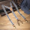 Fashion Y Shape Design Suspenders For Men And Women Adjustable Straps Elastic Brace For Formal Occasion with 4 Clip