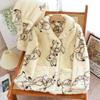 Autumn/Winter Updated Couple Sleepwear Kit Flannel Thickened Long Sleeve Pants for Men and Women Coral Fur Home Fur