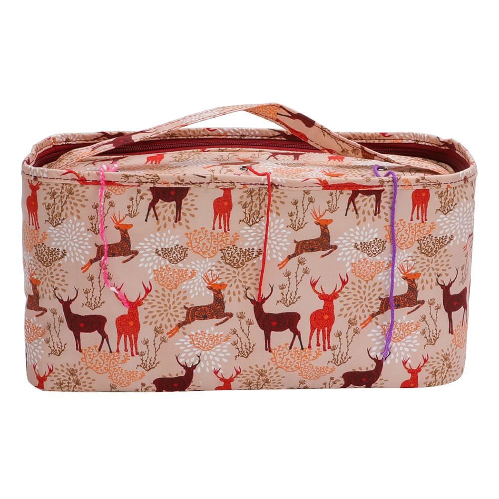 Портативная сумка для хранения вязания ткань Оксфорд органайзер для крючков и спиц для вязания инструменты для шитья своими руками принадлежности сумки-тоут для рукоделия 6498₽