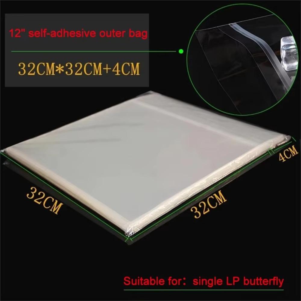 New 12 Inch Vinyl Records Sleeve White Resealable Inner Record Sleeves LP Vinyl Record Cover