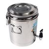 10L Insulated Soup Bucket with Faucet Commercial Rice Bucket Pot Stainless Steel Buckle Lid Handle Beverage Dispenser