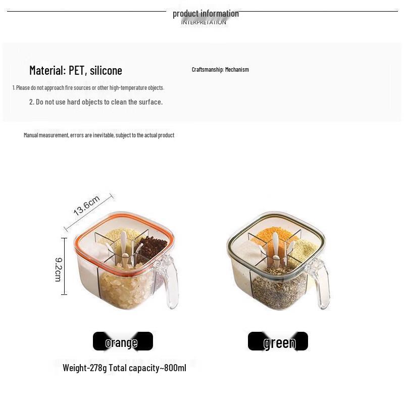 Humou Multi-Compartment Seasoning Box