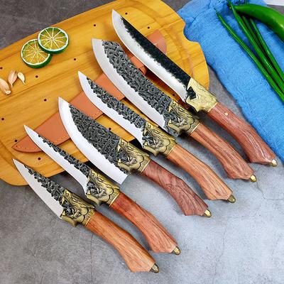 Hand Forged Kitchen Chef's Knife Meat Cleaver Slicing Knife Sashimi Knife Fruit Cooking Tool
