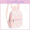 Womens Fashion Heart Print Nylon Backpack With Waterproof Design For Daily Use