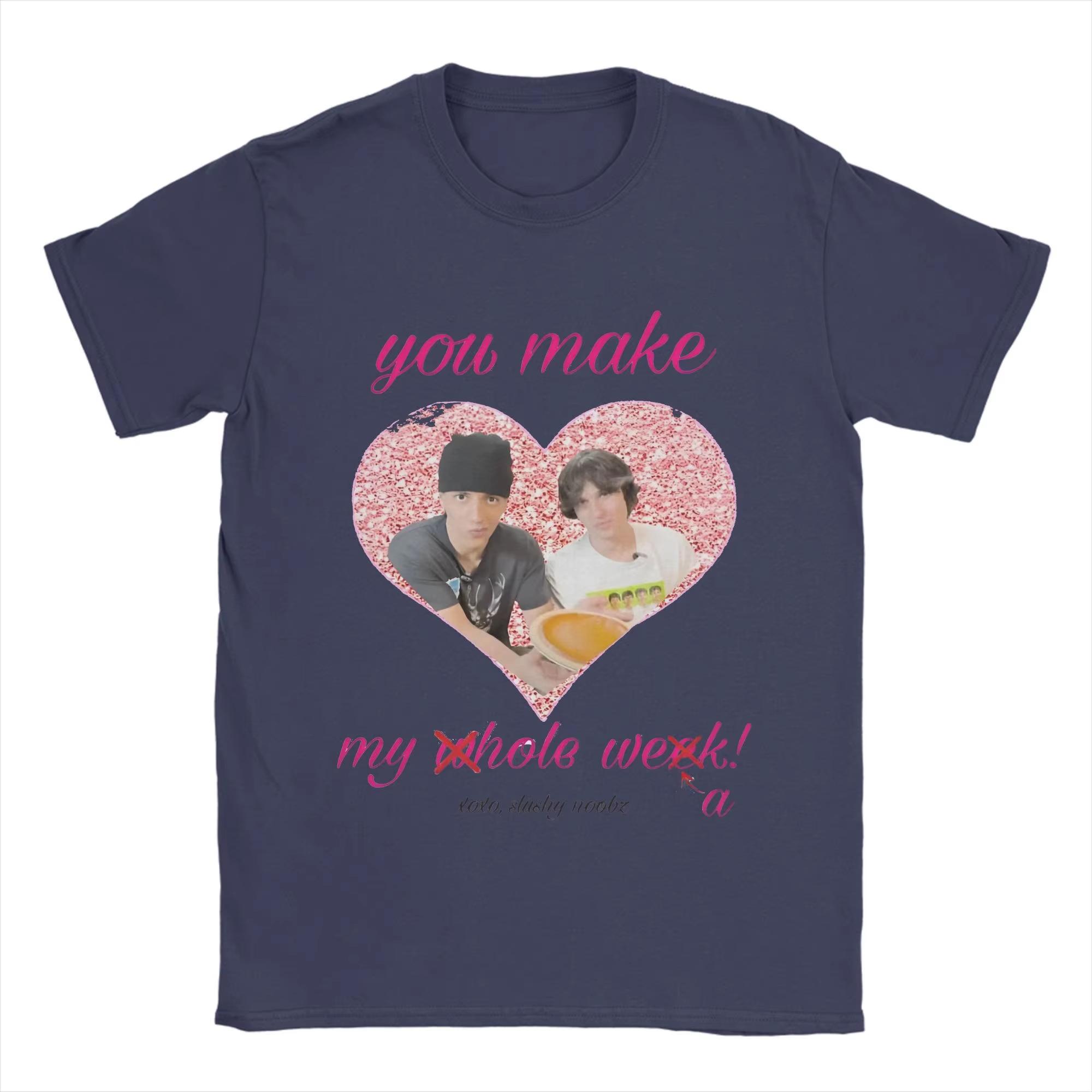 

Футболка SLUSHY NOOBZ Мужская Модная Футболка из Чистого Хлопка с Круглым Вырезом и Коротким Рукавом Летние Топы 4XL