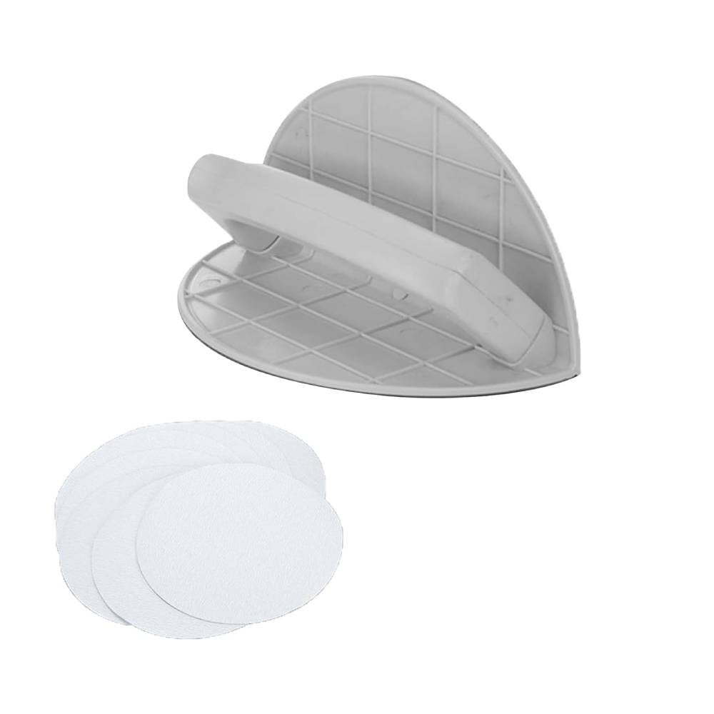 Sanding Sandpaper Tool Self-Adhesive Handheld Sander Kit Semi-Circular Internal Corner Sandpaper Grinding Tool with 10 Sandpaper