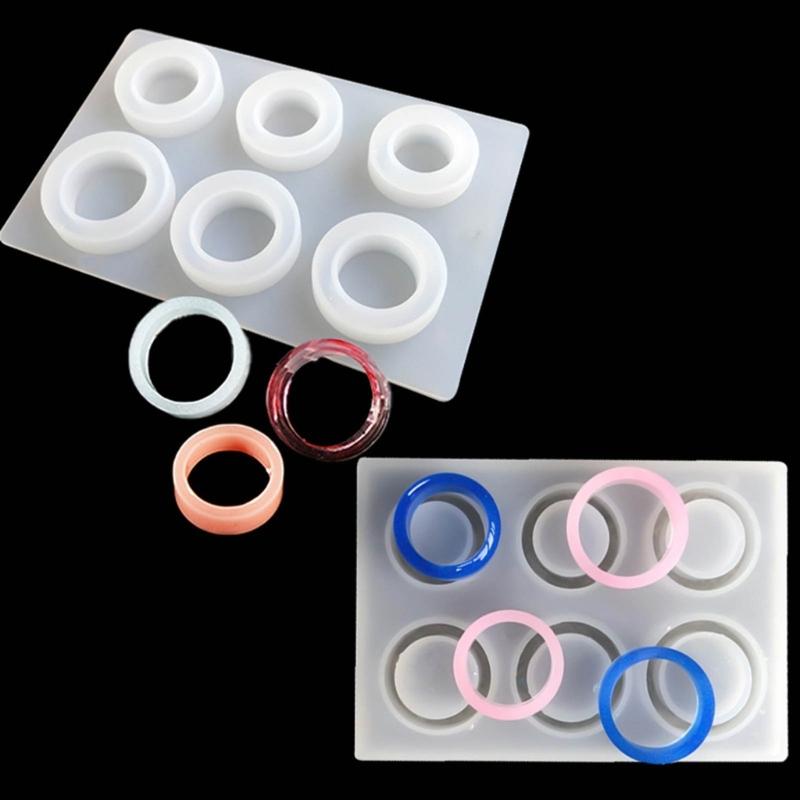 Silicone Ring Ornaments Mold Necklace Epoxy Molds Rings Jewelry Resin Casting Mold Jewelry Craft Handmade DIY Tool Gift