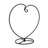 1PC Black Heart-shaped Elegant Iron Light Weight Hanging Plant Glass Vase Terrarium Stand Holder Good Performance for Decorating