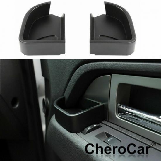2pcs Door Side Handle Storage Tray Box Organizer for Ford F150 2009-14 Interior