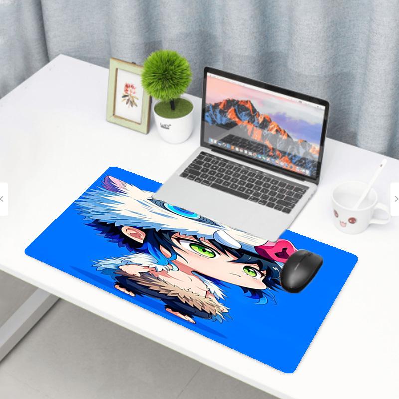 Demon Slayer Print Mouse Pad, Anti‑Slip Desktop keyboard Mat, for PC Laptop Gaming Working Daily Use, Cool Festival Surprise Gift