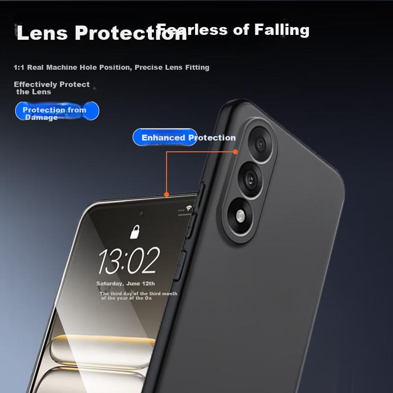 Skin-Like | Anti-FingerprintPhone Case for OnePlus Ace5 Ultimate Edition, Protective Cover, Full Lens Protection, Ultra-Thin Frosted Soft,, Black
