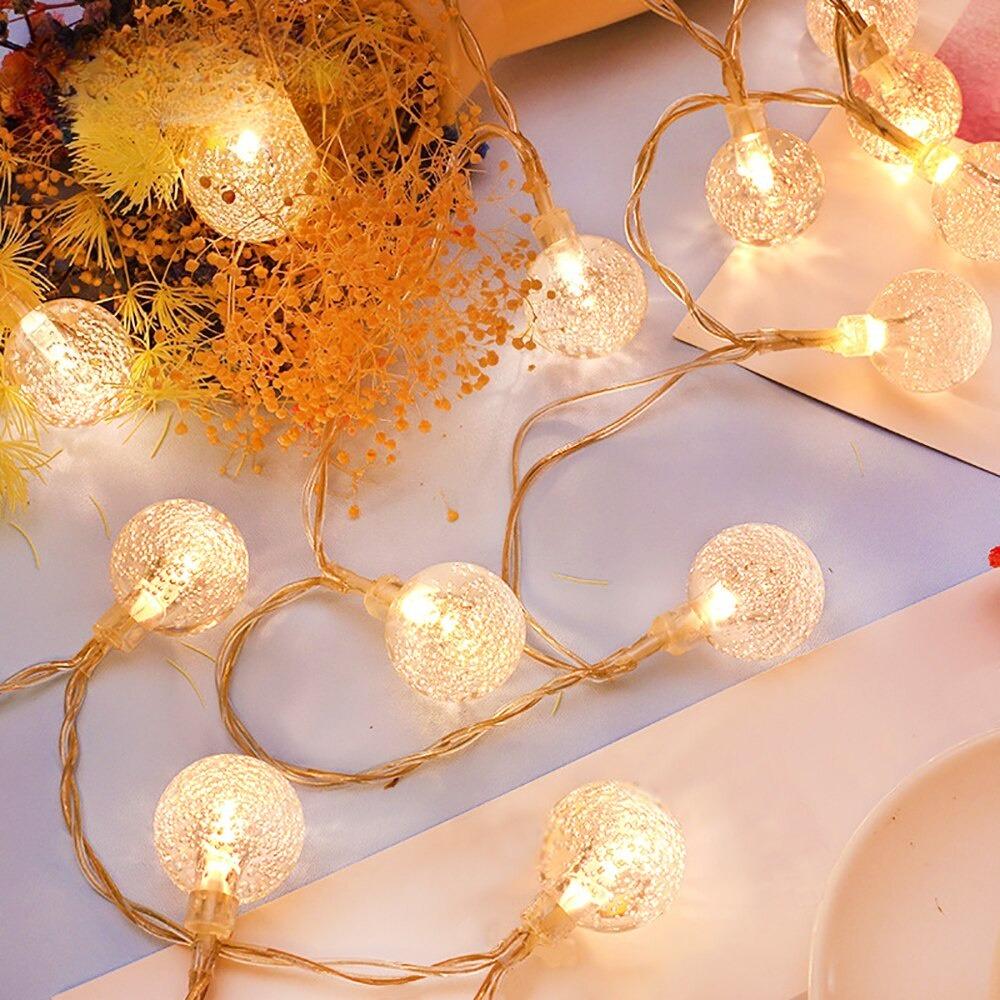 5M 10M 100LEDs LED String Lights Fairy Bubble Ball Lamp Holiday Lighting Garland AAA Battery Indoor For Christmas Wedding Decoration