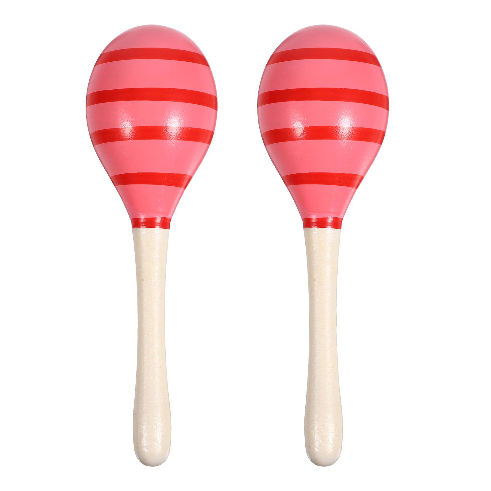 2pcs Maracas Small Musical Instruments Auditory Training Maracas Mexican Party Favor Percussion Instrument Wooden Sandhammer жёлтый