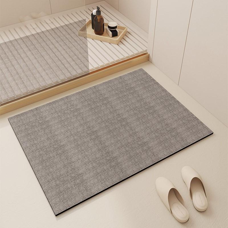 Silica Diatomite Bath Mat Absorbent Fast Drying Non Slip Floor Rug Bathroom Entrance Modern Minimalist