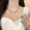 2024 Vintage Double-Layer Pearl Necklace with Heart Pendant