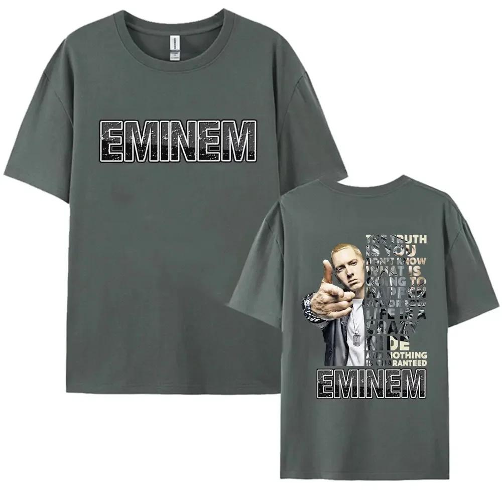 Rapper Eminem Nové album Grafický potisk Trička Pánská Dámská Hip Hopový trend Krátký rukáv Tričko Letní Bavlněné Tričko pro fanoušky Dárek