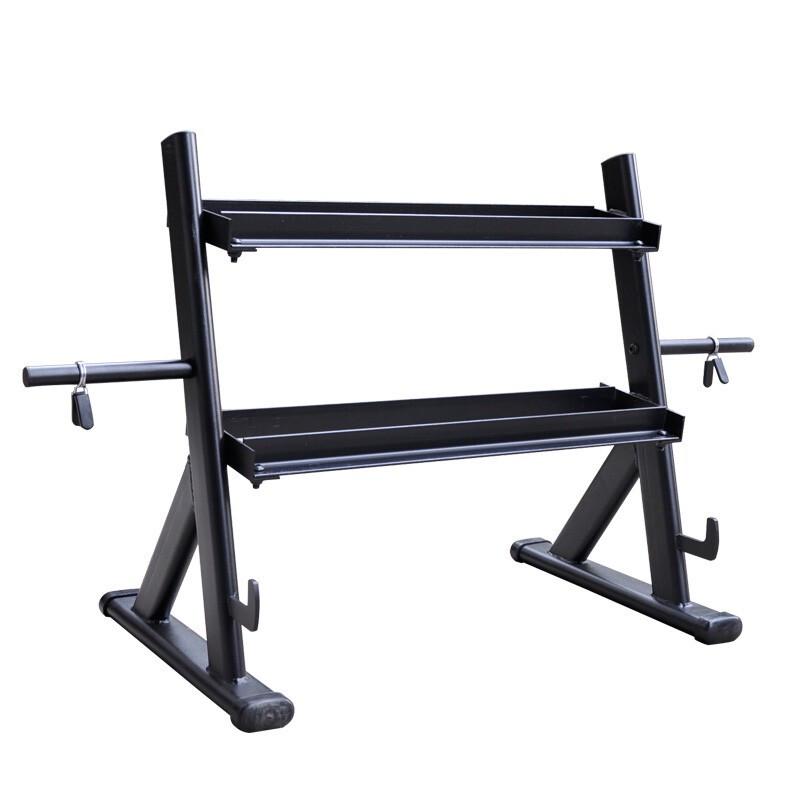XINBIAN Two-Tier Dumbbell & Weight Plate Storage Rack