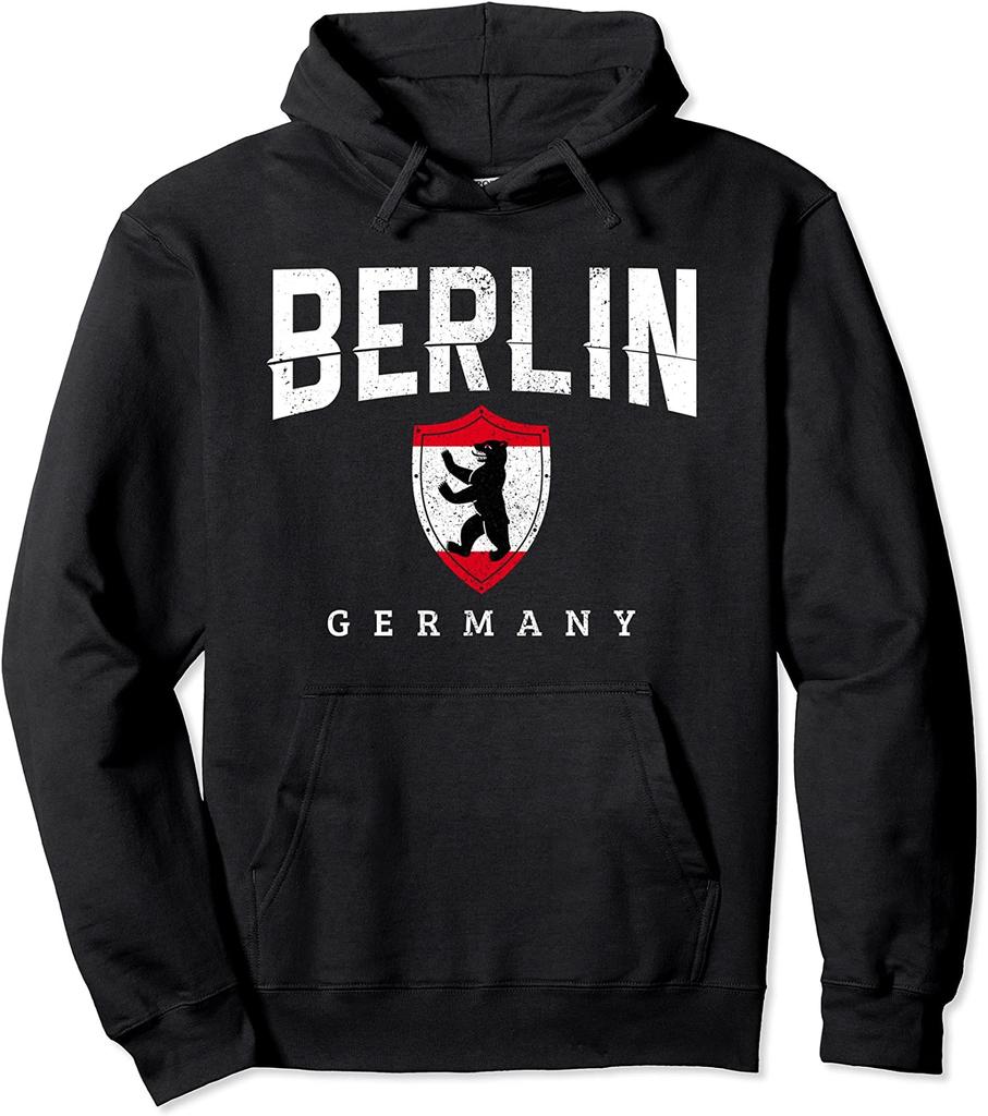 Berlin Germany Bear Flag Souvenir Travel German Gift Unisex Hooded Sweatshirt