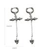 Fashionable Fringe Ear Rings Zircon Cross Tassels Earrings for Women Girls Commuting Temperament Earring Party Jewelry