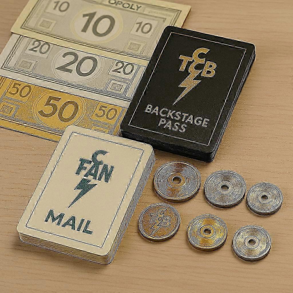 Das King of Rock Roll 90-jähriges Jubiläum Monopoly Brettspiel Sammleredition mit 8 Themen-Designs