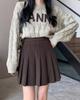 High-Waisted Woolen Pleated Grey Skirt - Autumn/Winter School Style JK Uniform Skirt