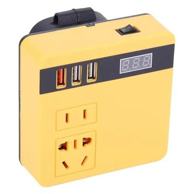 1 pièce Onduleur de batterie 18V 20V vers 220V Double prise Multifonctionnel Transformateur intelligent Domestique 120W Onduleur pour travail en extérieur