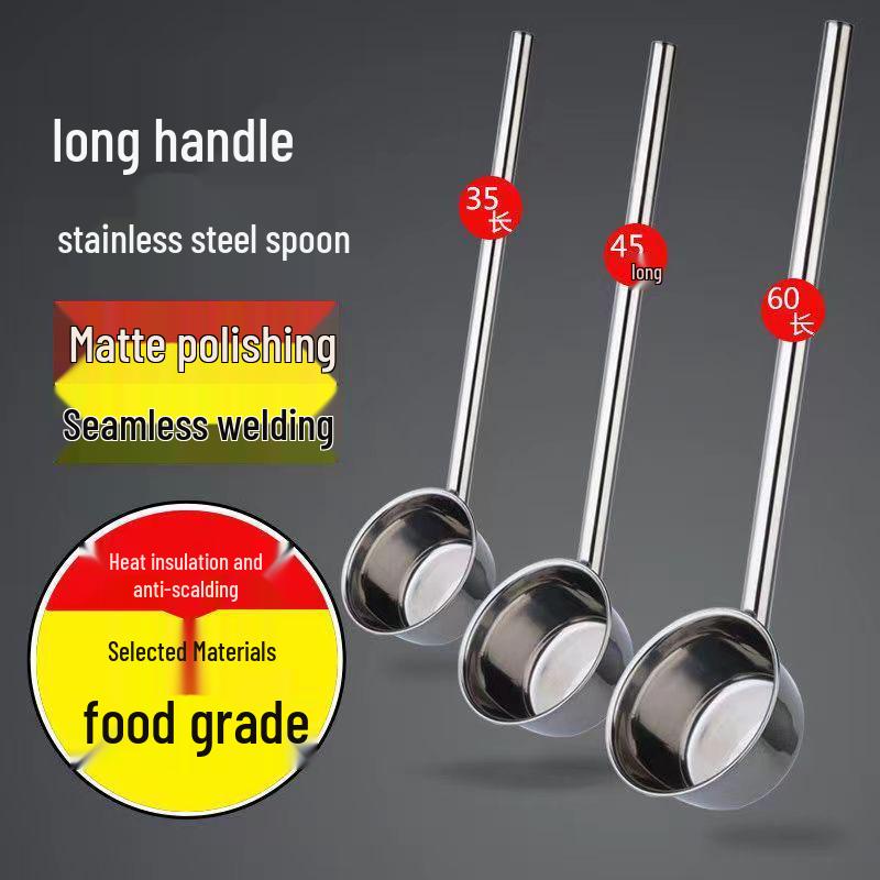 Extra Thick Stainless Steel Kitchen Ladle with Extended Handle