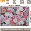 1Pcs Pink White Rose Peony Decoration Background Winter Backdrop Decorations For Photo Studio Photo Booth Christmas Party