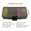 61Pcs Ribbon Fork Tail Fishes Baits Freshwater Saltwater Soft Lures Swimbaits