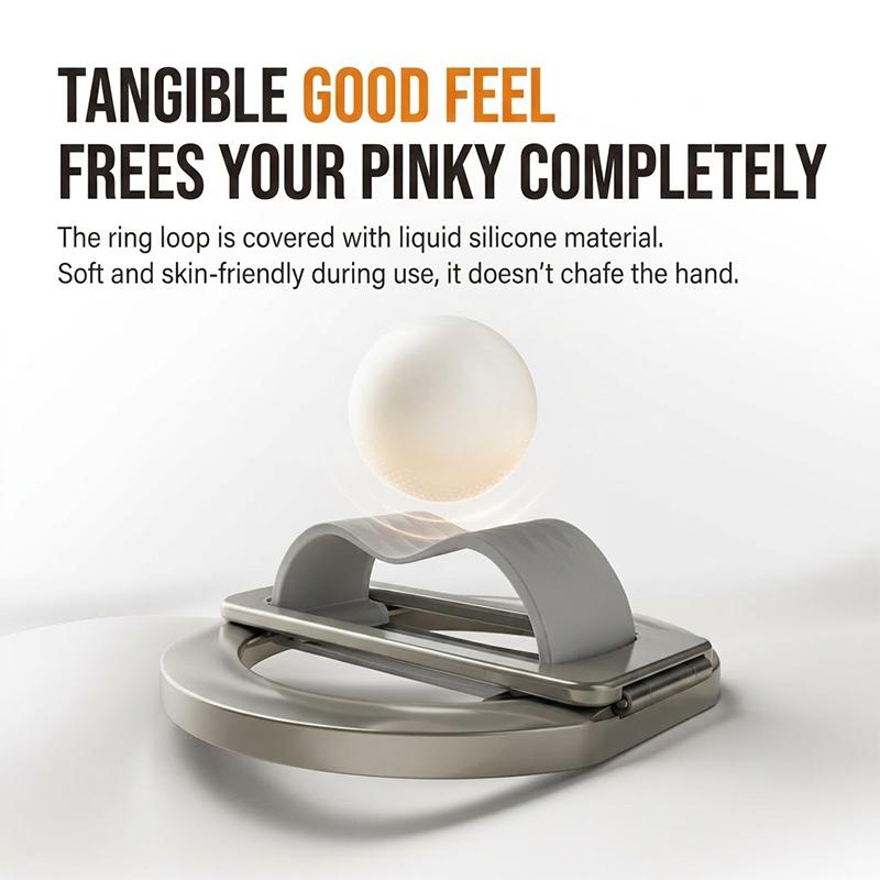 Magnetic Phone Ring Holder Anti Fall Adjustable Kickstand Smooth Skin Touch Universal for Office Hands Free Use