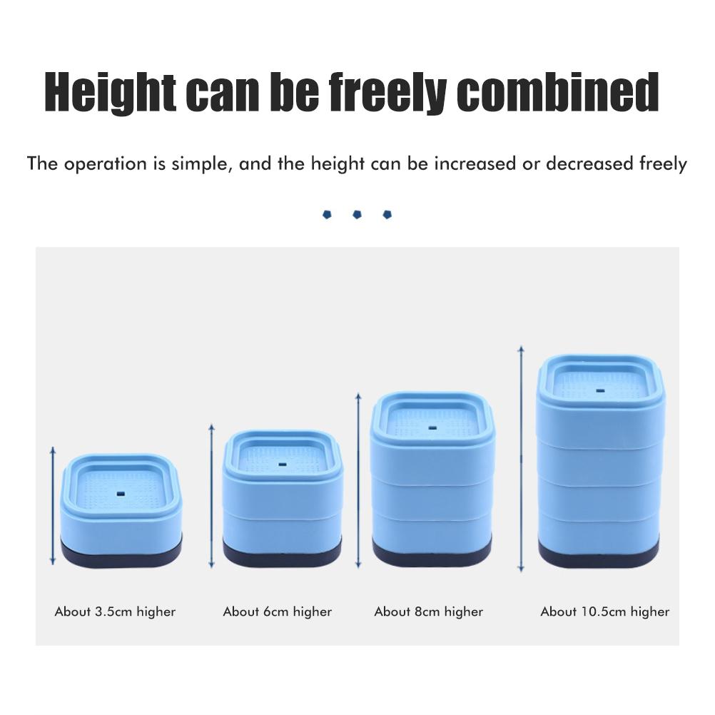 4 Pcs Washing Machine Feet Pad Non Slip Rubber Foot Pads Anti Vibration Washing Machine Feet Vibration Damper for