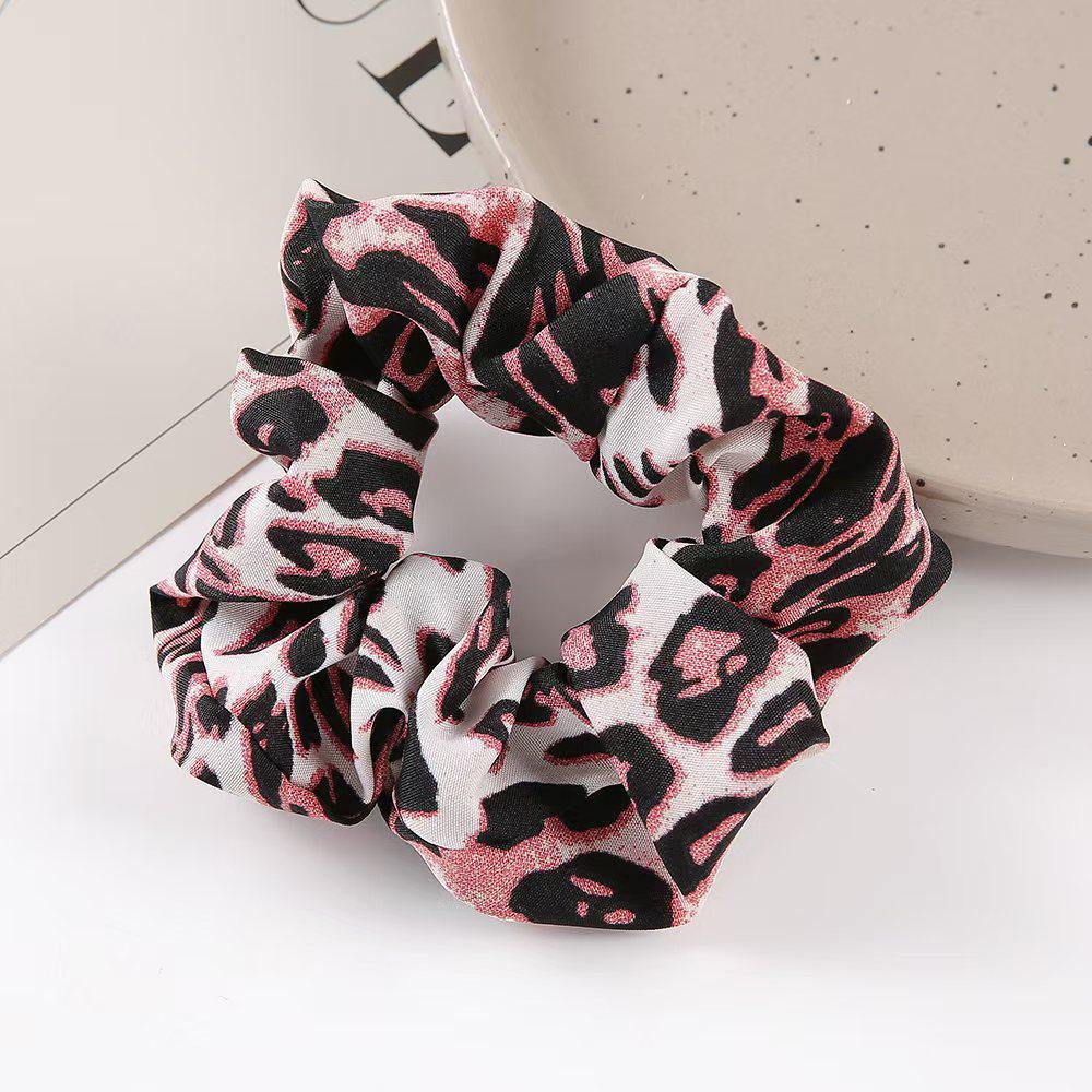 Durable High Elasticity Leopard Print Scrunchie for Adults