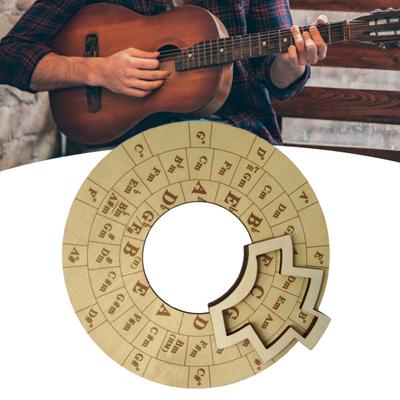 Drewniane Koło Akordów Okrągłe Narzędzie Melodyczne Koło Kwint Narzędzie do Nauki Muzyki Koło Akordów Gitarowych dla Muzyków Kompozycja Piosenek