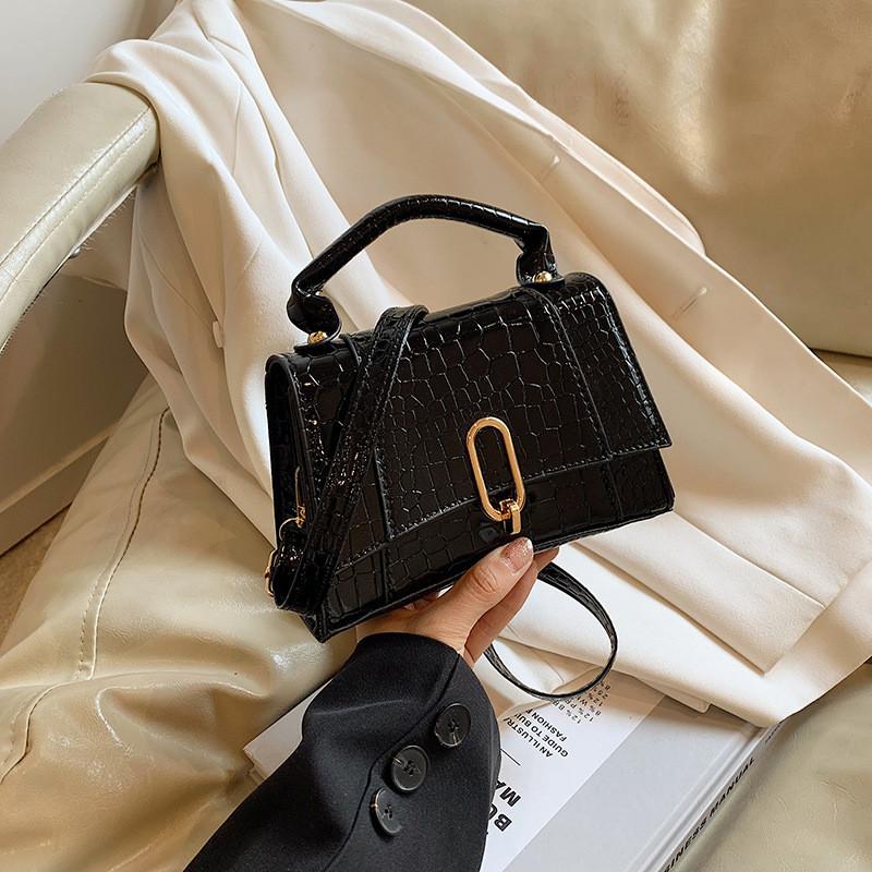 

Trendy Pu Leather Handheld Bag For Women Versatile Shoulder Bag In Fashion Colors чёрный