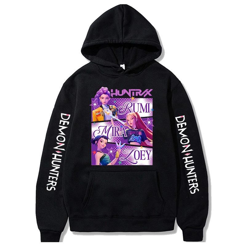 Kpoop Demon Hunters Hoodies Women Mange Vintage Hoody Clothes Y2k Hooded Streetwear Funny Movie Sweatshirts