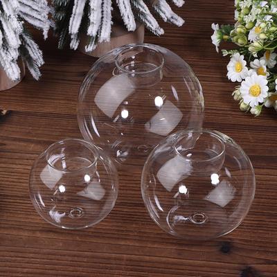 European Style Round Glass Candle Holder - Scented Glass Bottle For Christmas, Wedding & Table Centerpiece Decor