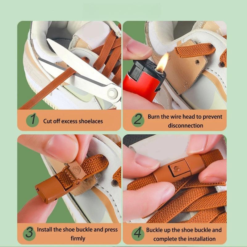 Sneaker Buckles,  Shoelaces Buckle, Shoe Laces Closures, Elastic Laces Closure, Metal Shoelaces for Trainers Shoelaces