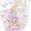6 Sheets Funny Bear Dinosaur Rabbit 3D Relief Stickers Scrapbooking Diy Diary Decor Journaling Stationery Kawaii Donut Decals