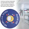 5pcs   Bag Safety Distance Sign Decal Distance Warning Floor Sticker for Store HospitalXG021